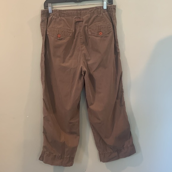 J. Jill Genuine Fit at Waist Brown Casual Cropped Cotton Pants Women’s Size 13 - Picture 4 of 10